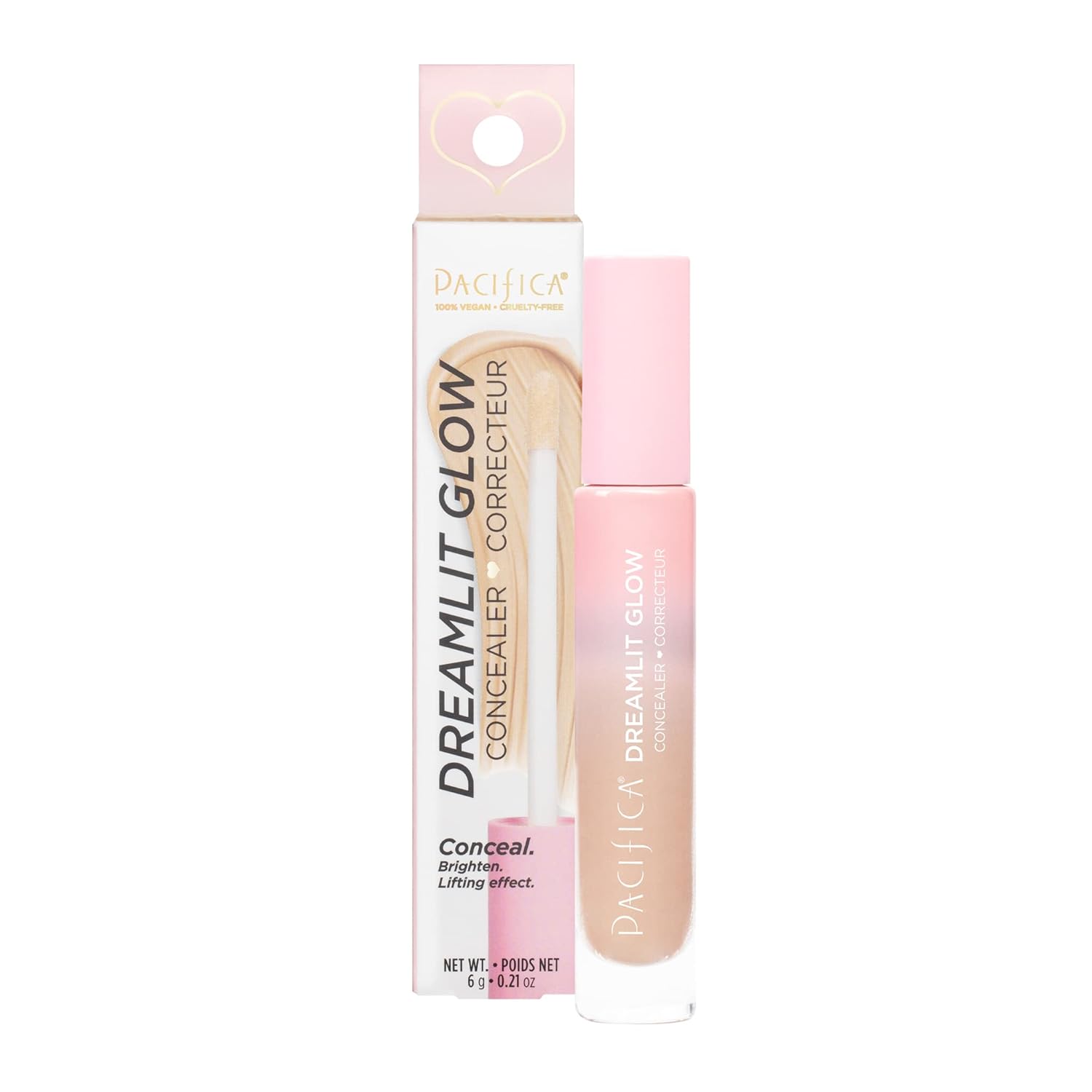 Pacifica Beauty, DreamLit Glow Concealer - Shade 09, Multi-Use Concealer, Conceals, Corrects, Covers, Puffy Eyes and Dark Circles Treatment, Plant-Based Formula, Lightweight, Long Lasting, Vegan