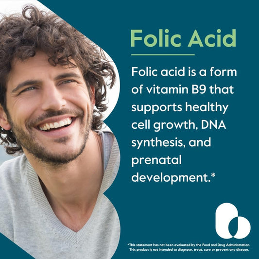 Bestvite Folic Acid 1000Mcg (Vitamin B9) (240 Vegetarian Capsules) - No Dicalcium Phosphate - No Stearates -No Silicon Dioxide - Non Gmo - Gluten Free