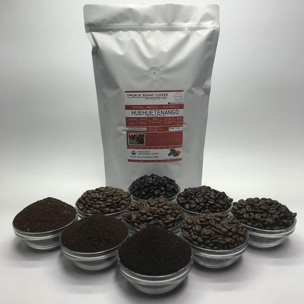 Guatemala Huehuetenango (Fresh Roasted Coffee) Central America roasted-to-order daily full-city roast whole bean we can grind provide lighter or darker roast upon request message at checkout