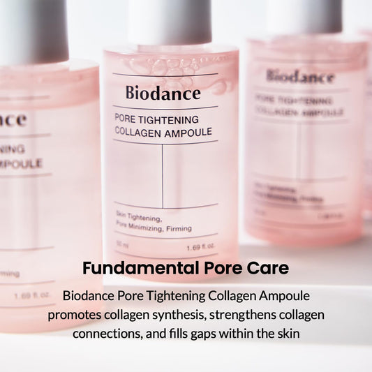 Biodance Pore Tightening Collagen Ampoule | Korean Collagen Serum For Face, Pore Minimizing & Anti Aging Face Serum For Women | 1.69 Fl. Oz X 1 Ea