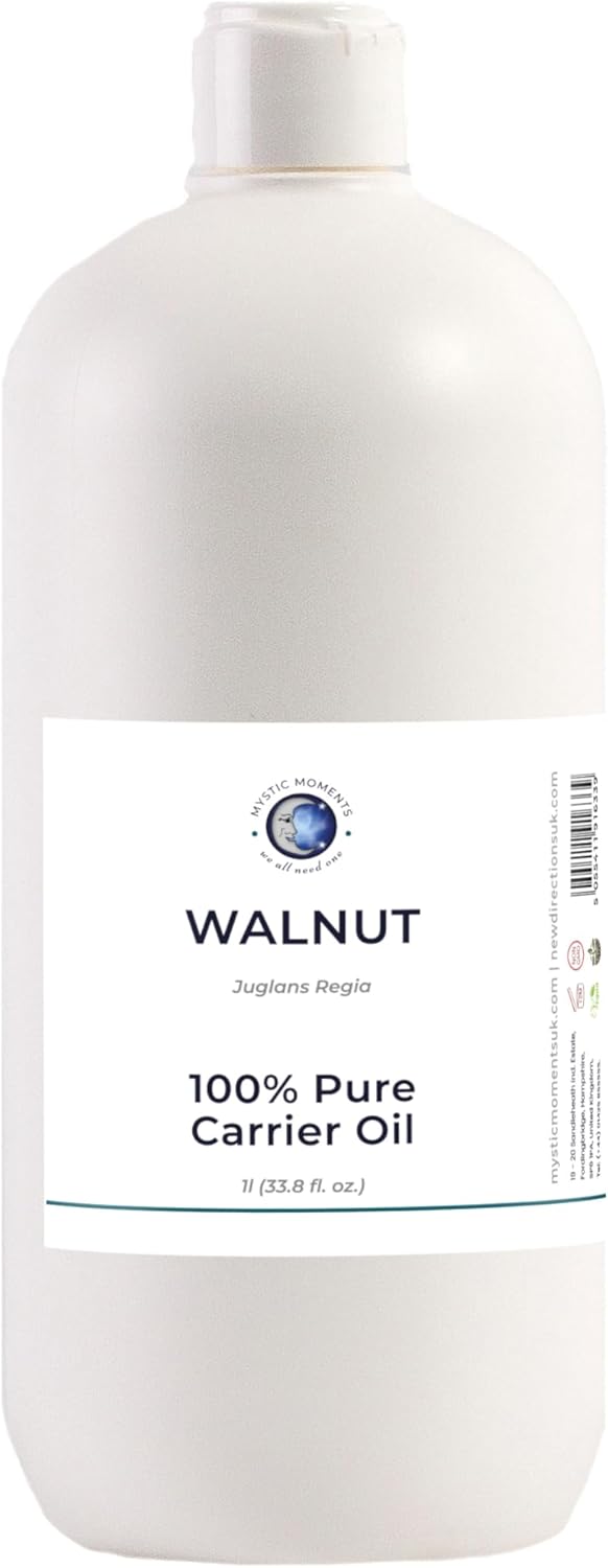 Mystic Moments | Walnut Carrier Oil 500Ml - Pure & Natural Oil Perfect For Hair, Face, Nails, Aromatherapy, Massage And Oil Dilution Vegan Gmo Free