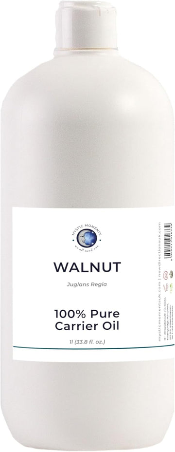 Mystic Moments | Walnut Carrier Oil 500Ml - Pure & Natural Oil Perfect For Hair, Face, Nails, Aromatherapy, Massage And Oil Dilution Vegan Gmo Free