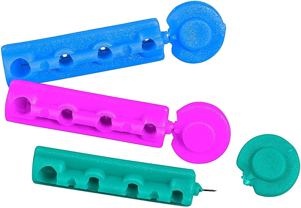 Lancets for Diabetes Testing - 30 Gauge Diabetic Lancets for Blood Testing and Glucose Testing - Fits Most Lancing Devices - Sterile, Single Use 30g Blood Sugar Lancets - Multicolored - 300 count : Health & Household