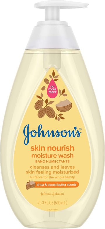 Johnson'S Baby Skin Nourishing Moisture Baby Body Wash With Shea & Cocoa Butter, Hypoallergenic & Tear Free Baby Bath Wash, Paraben-, Dye-, Sulfate & Phthalate-Free, 20.3 Fl. Oz