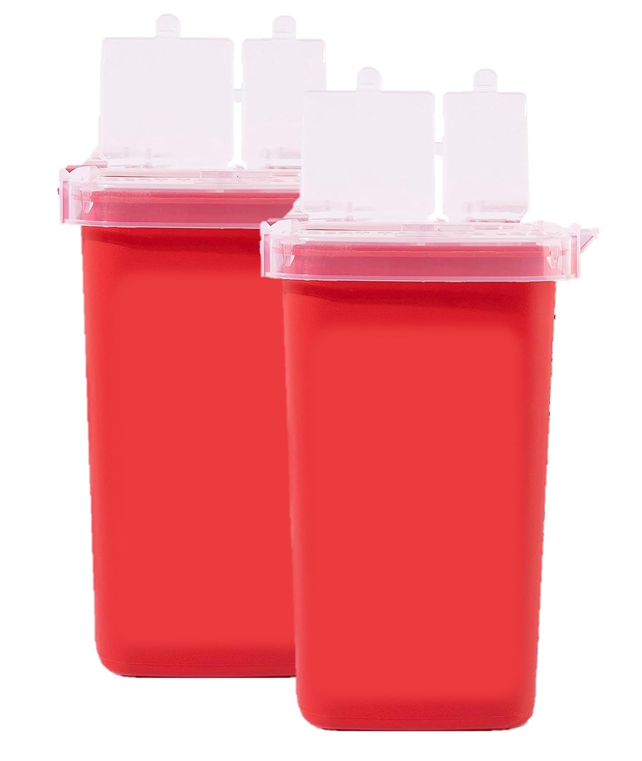 Dealmed Sharps Container, 1 Quart Flip Lid, Removal Port, Red (Pack of 1) : Health & Household