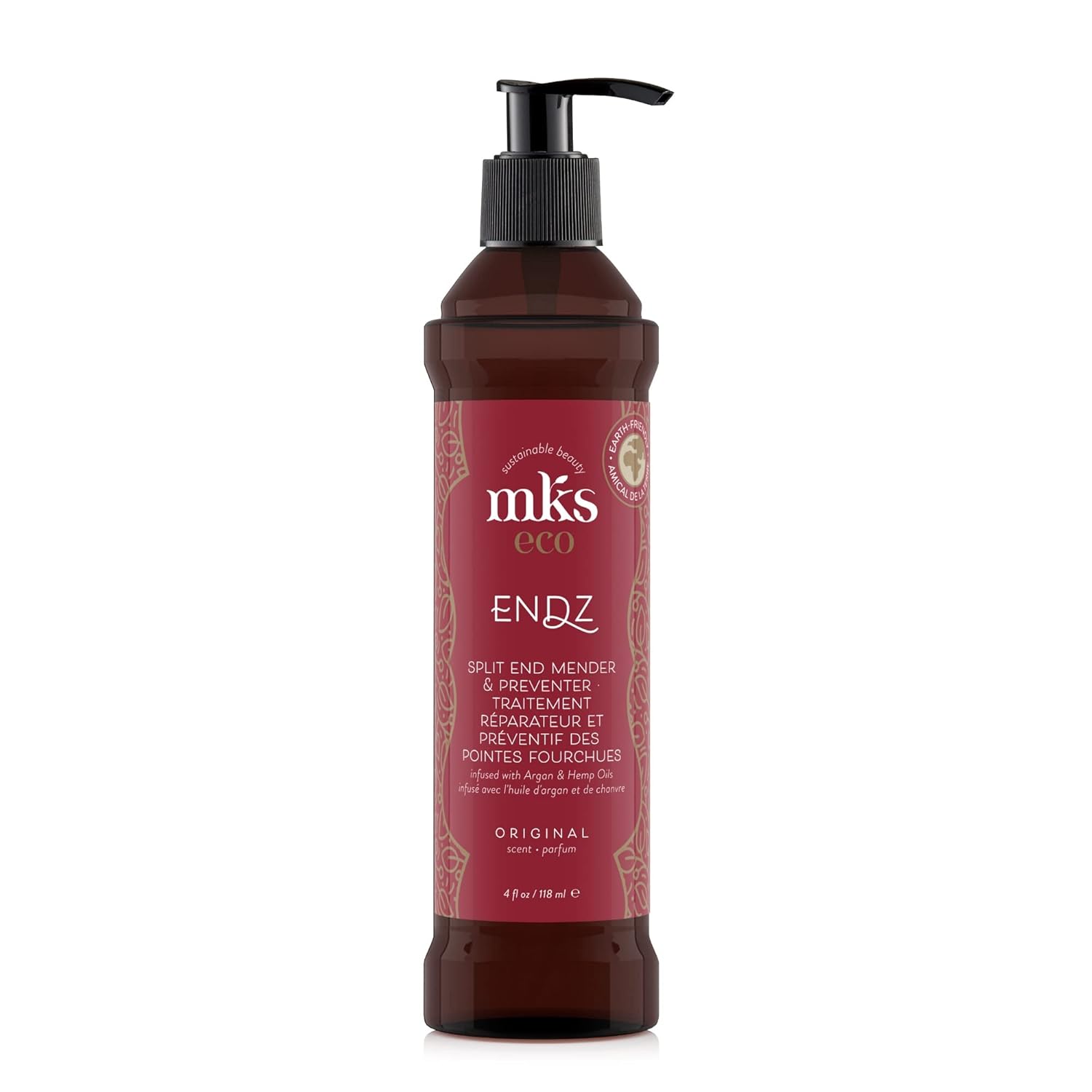 Mks Eco, Original Scent - Split End Mender & Preventer - Moroccan Argan Oil, Hemp Seed Oil - Vegan & Cruelty Free