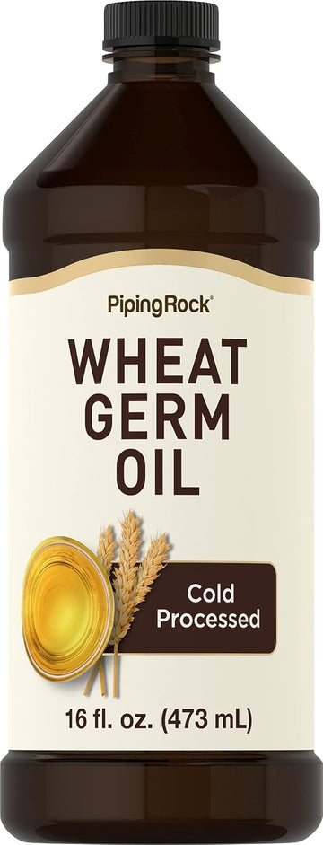 Piping Rock Wheat Germ Oil 16 oz | Cold Pressed Liquid | Vegetarian, Non-GMO