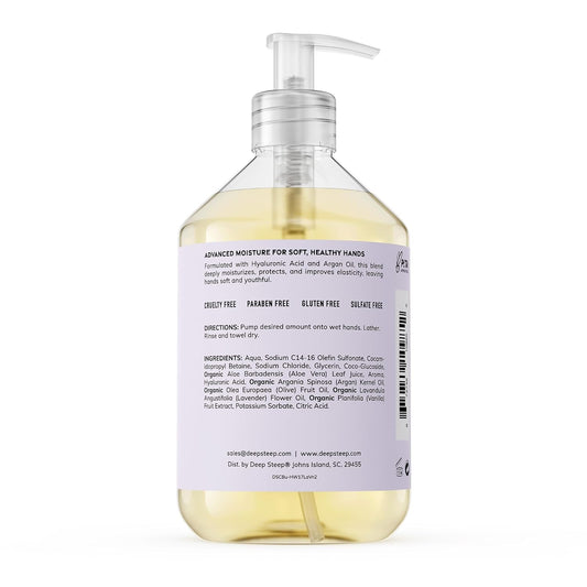 Deep Steep Liquid Hand Wash, Rosemary Mint, 17.6 Oz – Moisturizing Cleanser With Olive Oil, Aloe Vera, Glycerin & Hyaluronic Acid – Vegan, Clean Beauty, Soft & Nourished Hands