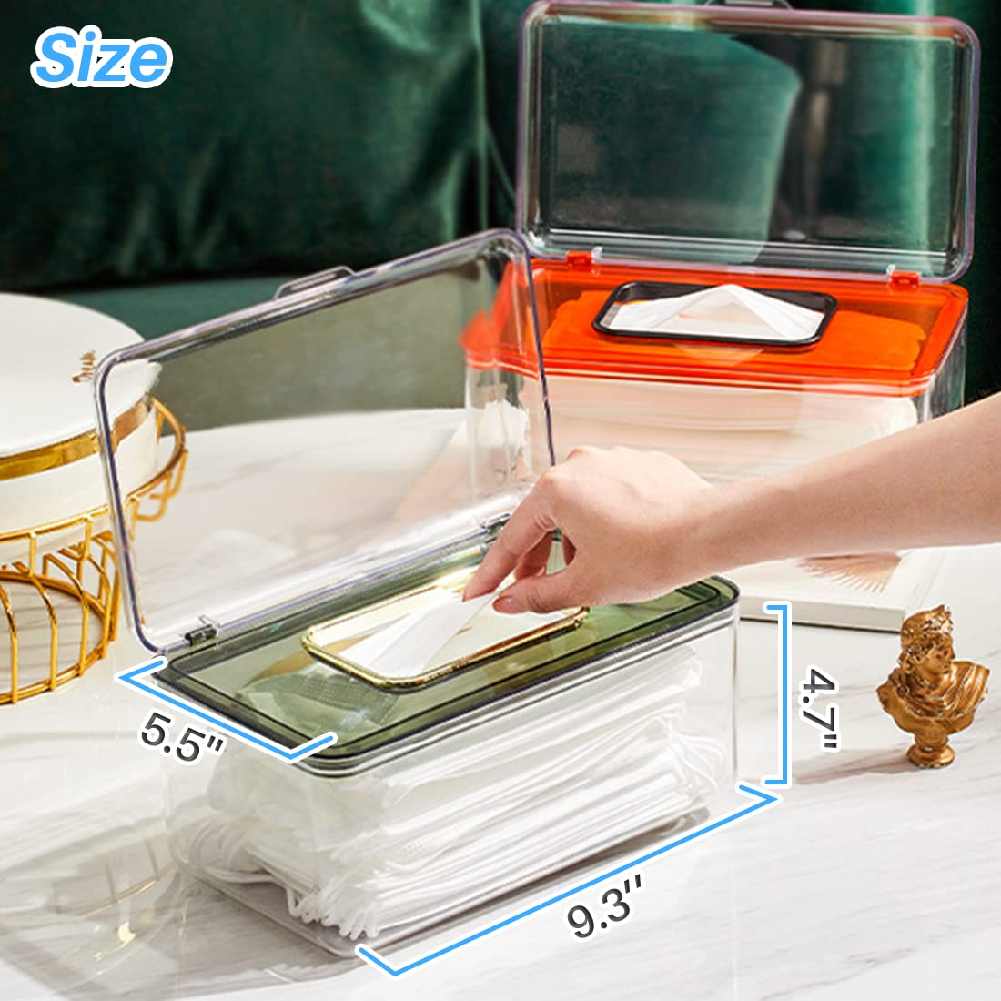 Kalevel Portable Baby Wipe Dispenser Refillable Baby Wipes Case Holder Large Capacity Baby Essential With Sealing Design Lid Blue : Baby