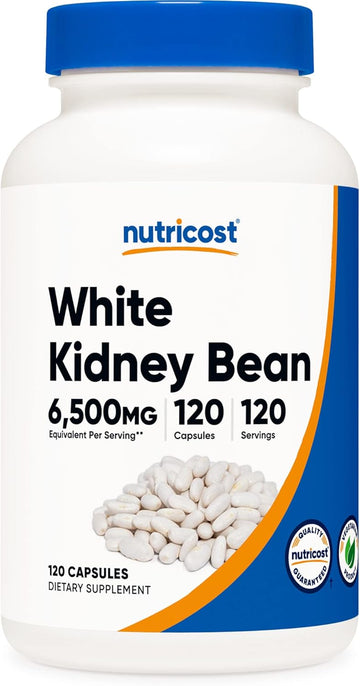 Nutricost White Kidney Bean Extract Capsules 650mg 120 Capsules - Vegetarian Caps, Gluten Free and Non-GMO