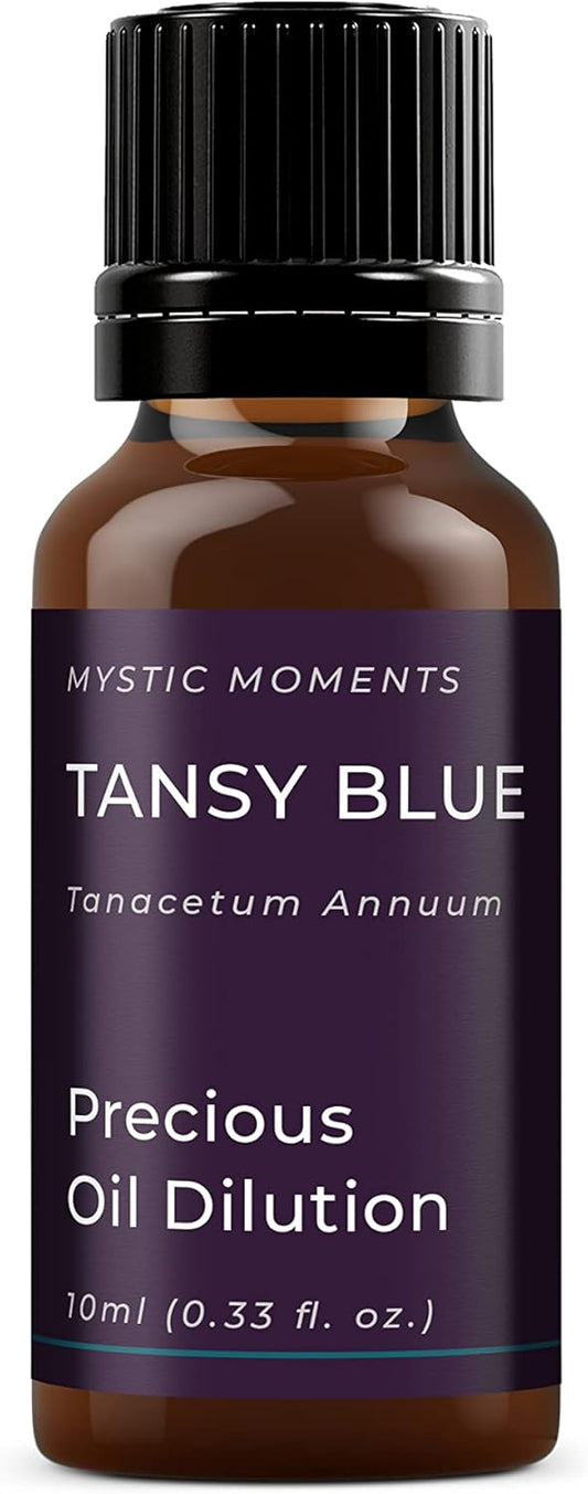 Mystic Moments | Tansy Blue Precious Oil Dilution 10ml 3% Jojoba Blend Perfect for Massage, Skincare, Beauty and Aromatherapy