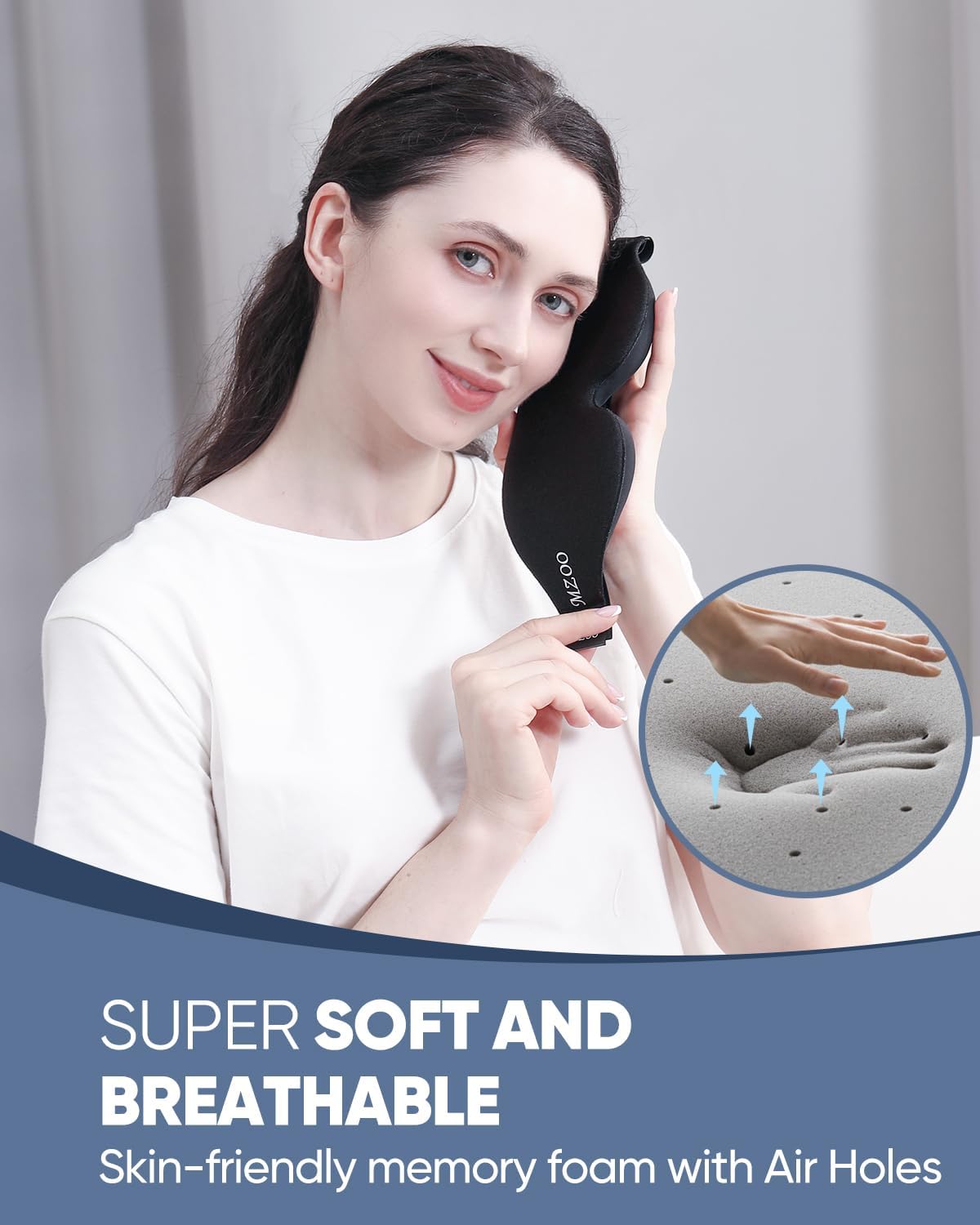 Buy Mzoo Sleep Eye Mask For Side Sleeper Men Women, Zero Eye Pressure 3D Sleeping Mask, Light Blocking Patented Design Night Blindfold, Soft Eye Shade Cover For Travel, Black On  Free Shipping On Qualified Orders