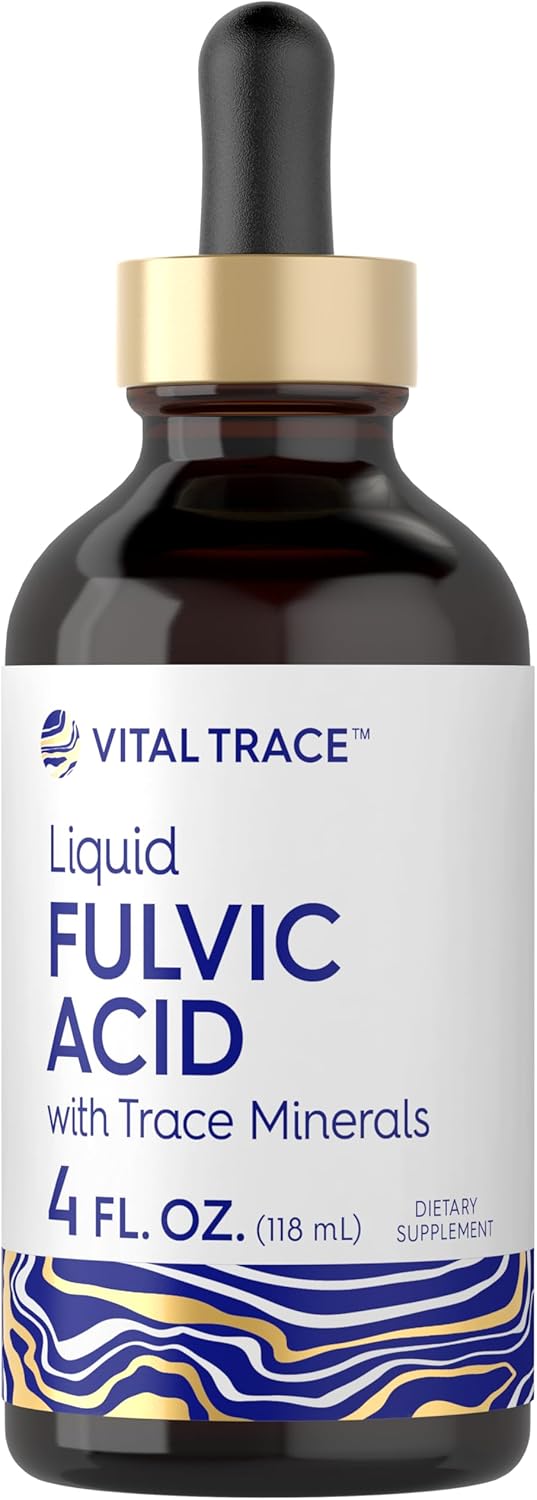 Carlyle Fulvic Acid Drops 4 Fl Oz | Liquid Trace Minerals | Ionic Supplement | Vegetarian, Non-Gmo & Gluten Free | By Vital Trace