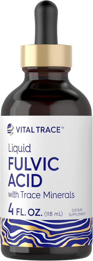 Carlyle Fulvic Acid Drops 4 Fl Oz | Liquid Trace Minerals | Ionic Supplement | Vegetarian, Non-Gmo & Gluten Free | By Vital Trace