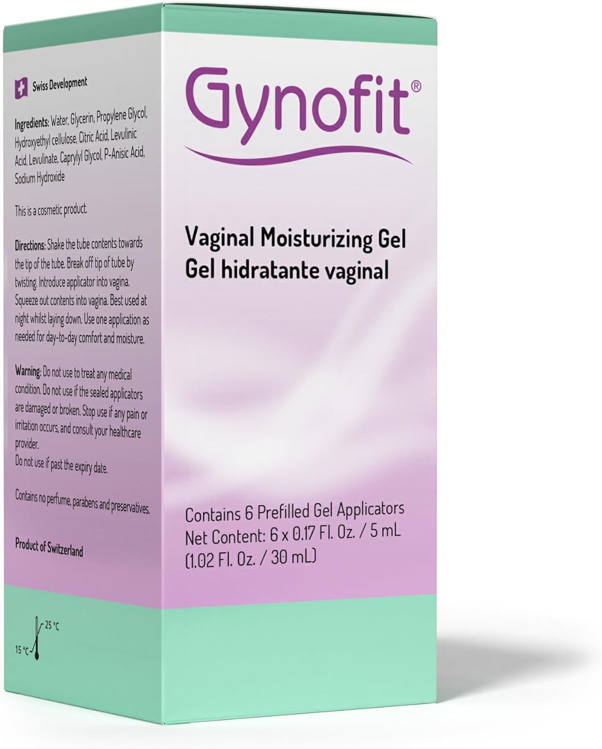 Moisturizing Vaginal Gel – Relief from Vaginal Dryness – improving Vaginal Flora for Ease & Comfort – Hygienic Applicator – Hormone & Fragrance Free Vagina Gel (6 Count)