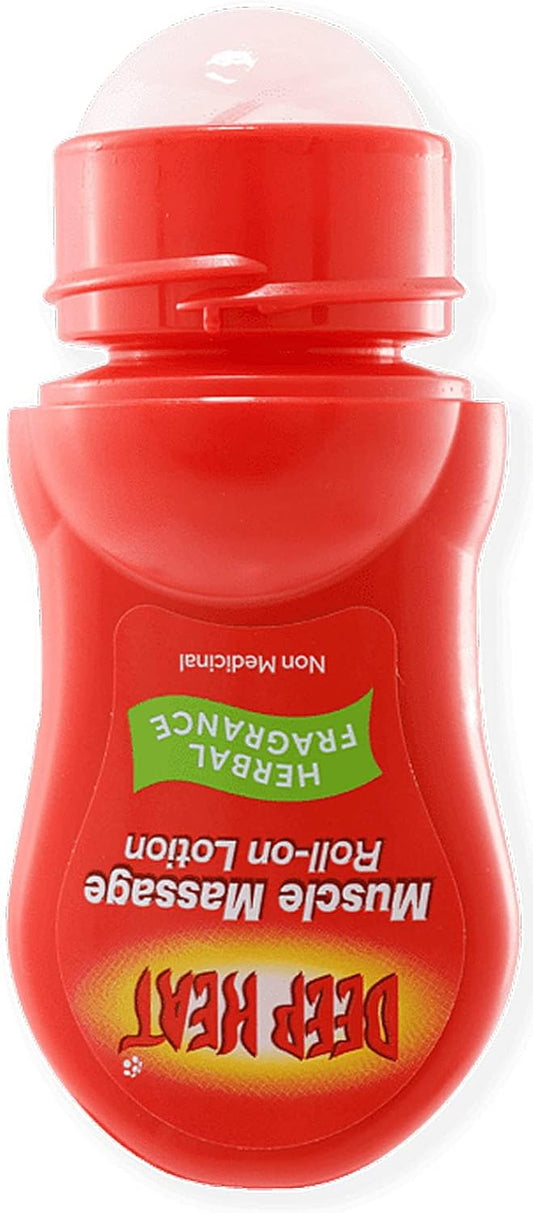 2 X Deep Heat Muscle Massage Roll-On Lotion (Herbal Fragrance)