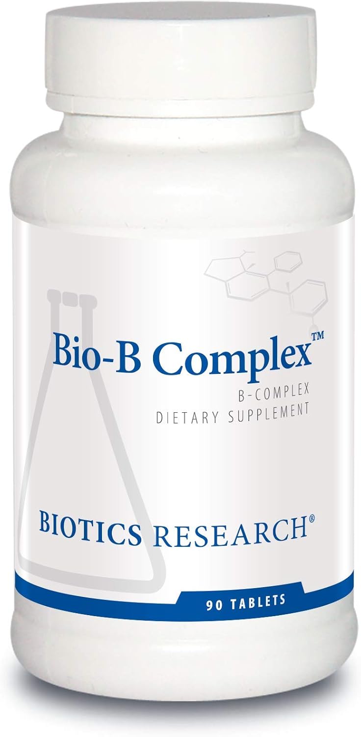 Biotics Research Bio B Complex High Potency B-Complex With Folate And Vitamins B2, B6 And B12 For Energy Production. Supports Cardiovascular Function, Metabolic Pathways, Brain Health 90 Tabs