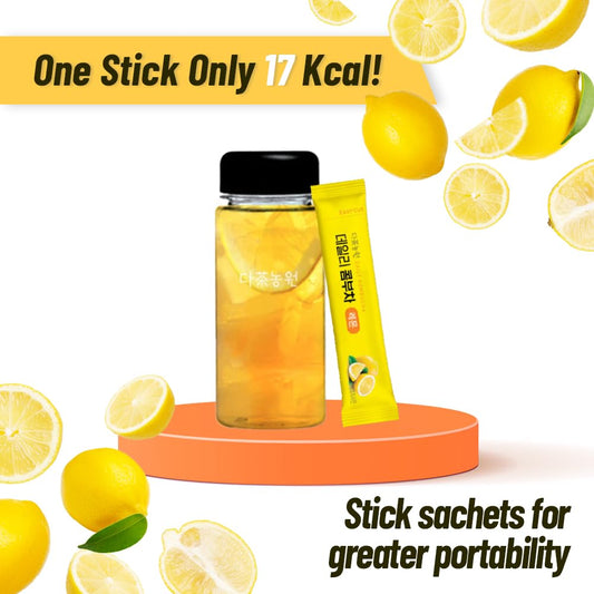 Kayfood-Kombucha-Lemon-Garden-Daily 30 Sticks Zero Sugar, Diet, Gut Healthy Sparkling Beverage, Fermented Korean Drinks For Iced Tea Hot Tea, Workout Tea 5.29Oz (150G)