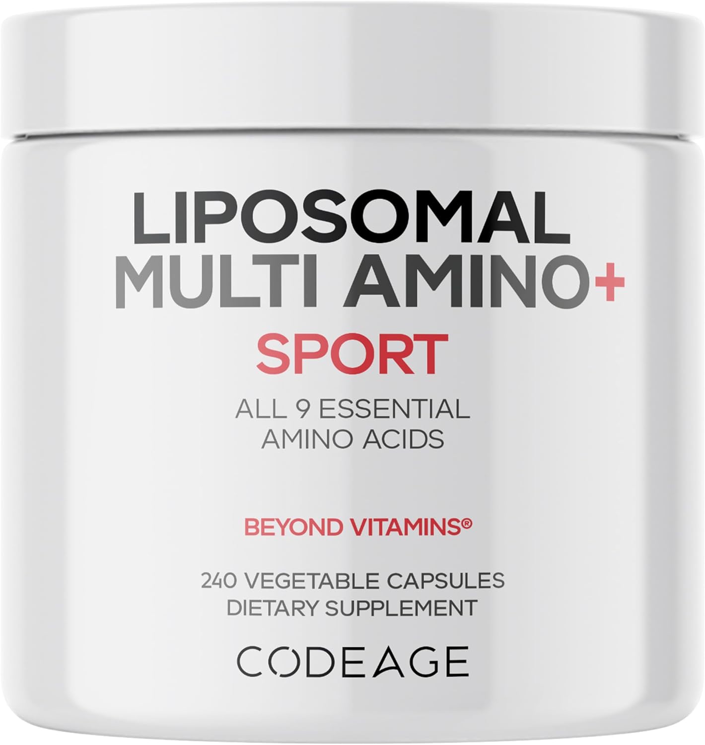 Codeage Multi Amino+ Bcaa & Eaa Supplement, All 9 Essential Amino Acids, Free-Form Branched-Chain Amino Acid Pills, Sport Supplement, Pre & Post Workout, Liposomal Delivery, Vegan, 240 Capsules