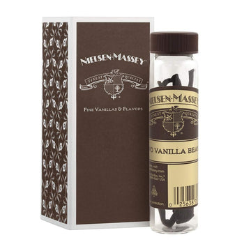 Nielsen-Massey Gourmet Vanilla Beans For Baking And Cooking, 2-Bean Vial With Gift Box