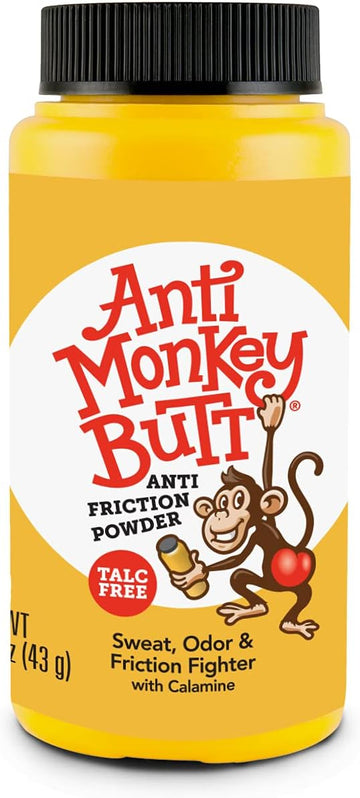 Anti Monkey Butt Travel Size Body Powder with Calamine, Sweat, Odor and Friction Fighter, 1.5 Oz, Pack of 12 (Packaging may vary)