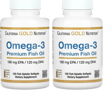 Omega-3 Premium Fish Oil by California Gold Nutrition, Concentrated Fo