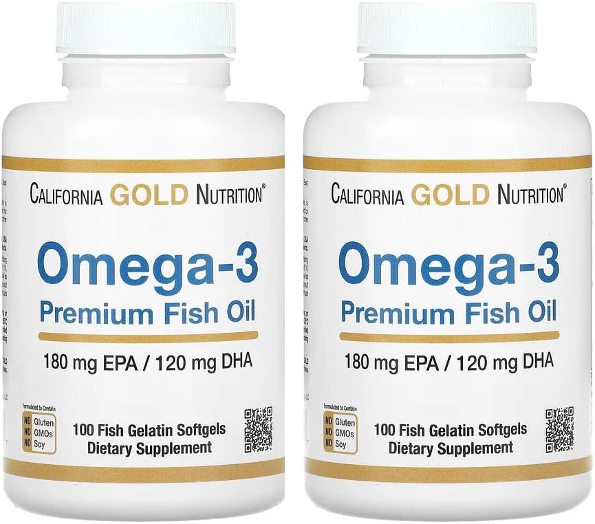 Omega-3 Premium Fish Oil By California Gold Nutrition, Concentrated Formula With Epa & Dha, Support For Optimal Lipid Profile & Immune System, Gluten Free, Non-Gmo, 240 Fish Gelatin Softgels
