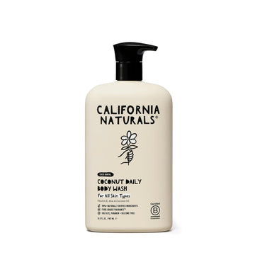 California Naturals Body Wash For Women And Men, Vitamin E Shower Gel Cleanser, Natural, Vegan & Cruelty Free, Paraben & Sulfate Free, Moisturizing Skin, Coconut, All Skin Types, 16.5 Fl Oz