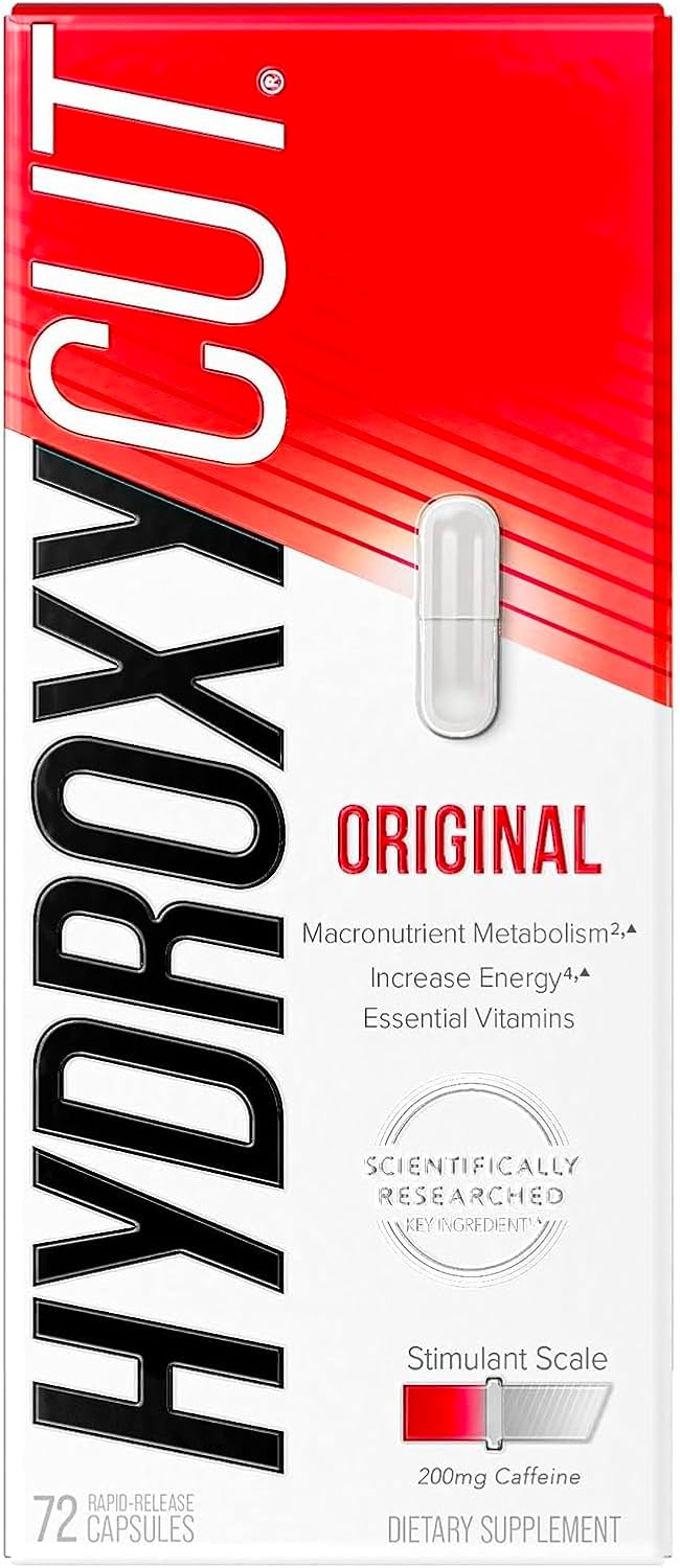 Hydroxycut Original - 72 Rapid-Release Capsules - 200 Mg Caffeine - Boost Metabolism, Burn Calories, Increase Energy - For Women & Men
