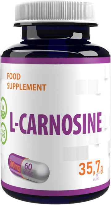 Hepatica L-Carnosine | 500Mg High Strength | 60 Vegan Capsules Advanced Antioxidant | 3Rd Party Lab Tested | Gmp Certified