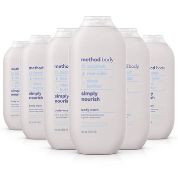 Method Body Wash, Simply Nourish, Paraben And Phthalate Free, 18 Oz (Pack Of 6)