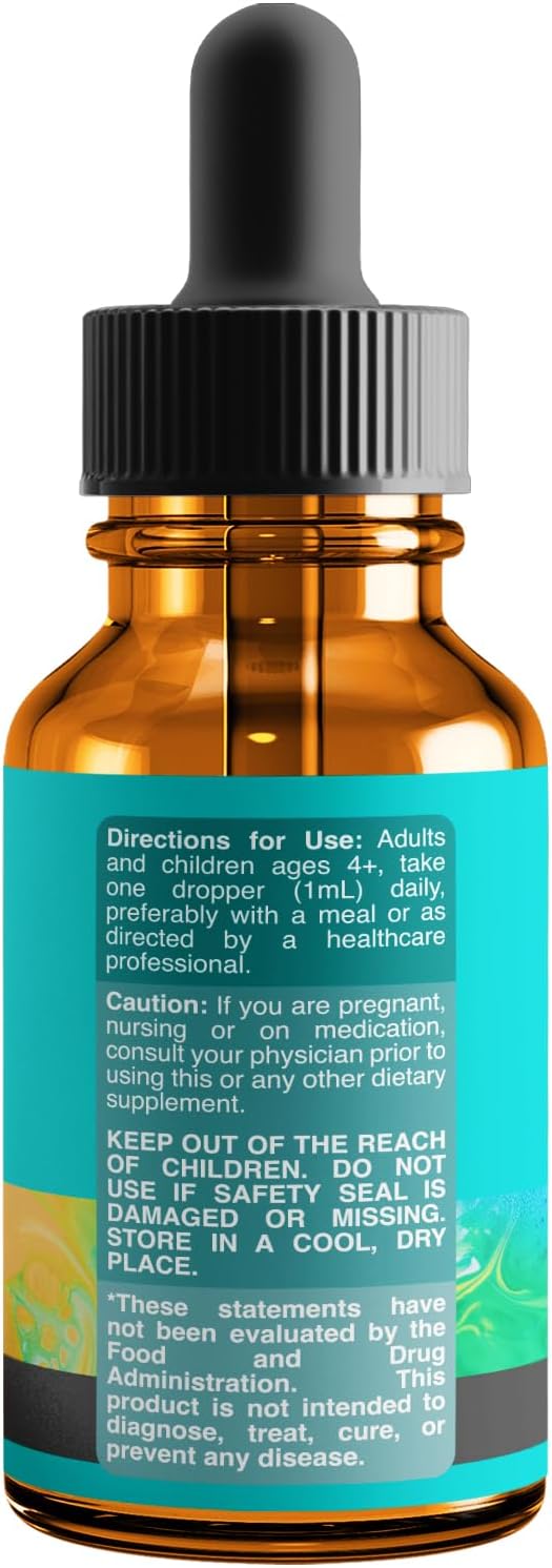 Mint Flavored Chlorophyll Liquid Drops - Vegan Liquid Chlorophyll Drops for Immune Support Gut Health Skin Care Detox Liver Support Energy and Bad Breath - High Potency Internal Deodorizer - 1 Pack