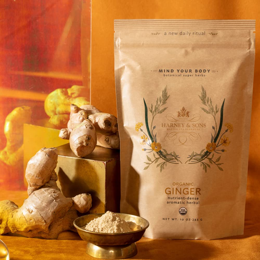 Harney & Sons Organic Ginger Powder, Wellness Collection, 10 oz Bag : Grocery & Gourmet Food