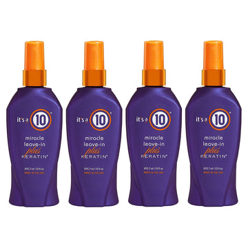 It'S A 10 Haircare Miracle Leave-In Plus Keratin Spray, 10 Fl. Oz (10 Fl. Oz (Pack Of 4))