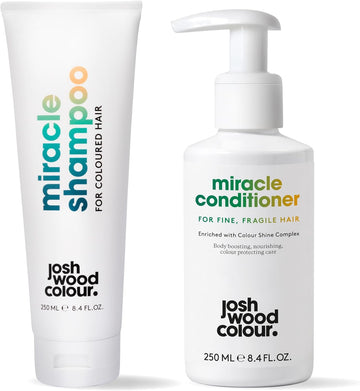 Josh Wood Colour Care Bundle For Fine & Fragile Hair Sulphate Free, Body Boosting, Nourishing, Colour Protecting, 3 Bottles