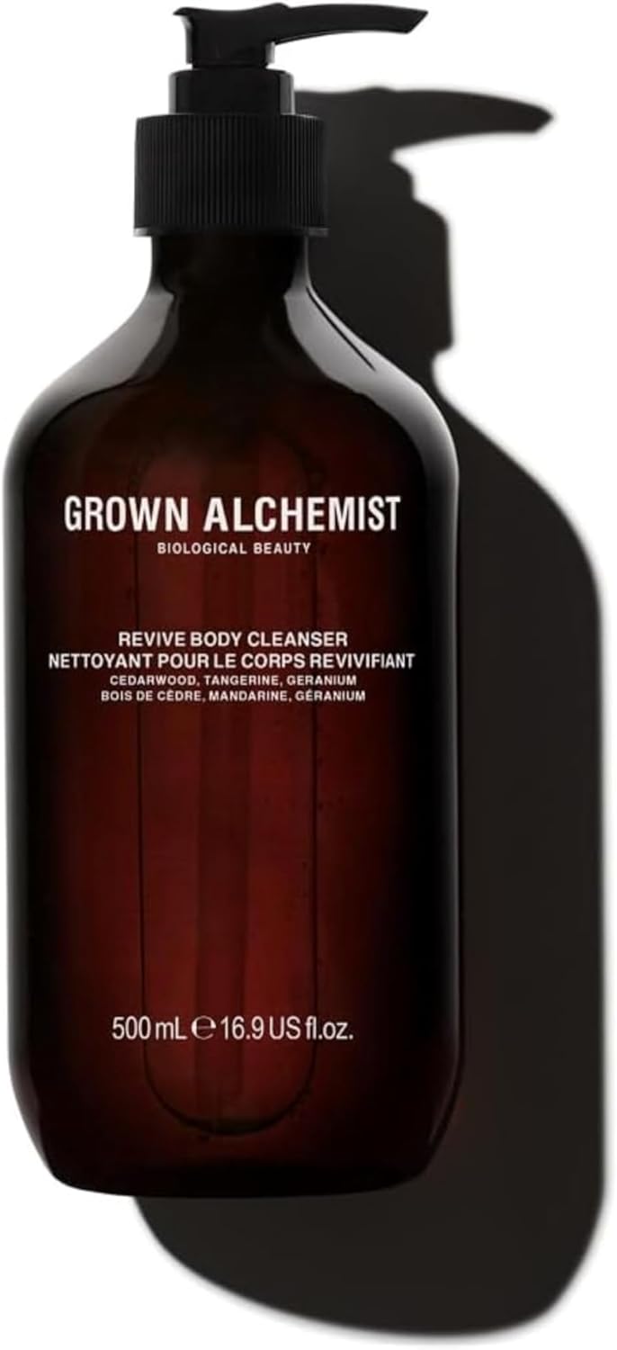 Grown Alchemist Body Cleanser, Geranium, Tangerine, Cedarwood - Organic Body Wash, Sensitive Exfoliating And Moisturising, Natural Bathing Cleansers, Luxury Antioxidant Shower Gels