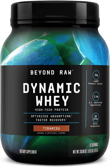 Beyond Raw Dynamic Whey | High-Tech Protein | Optimized Absorption And Faster Recovery | Tiramisu | 25 Servings