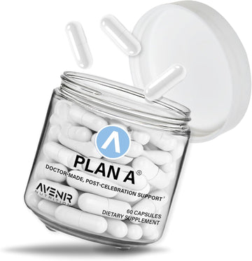 Plan A | Post-Celebration Relief & Morning Restore | Electrolyte For Dehydration & Headache Support | Dihydromyricetin Dhm & L Cysteine | 135 Capsules For Men And Women