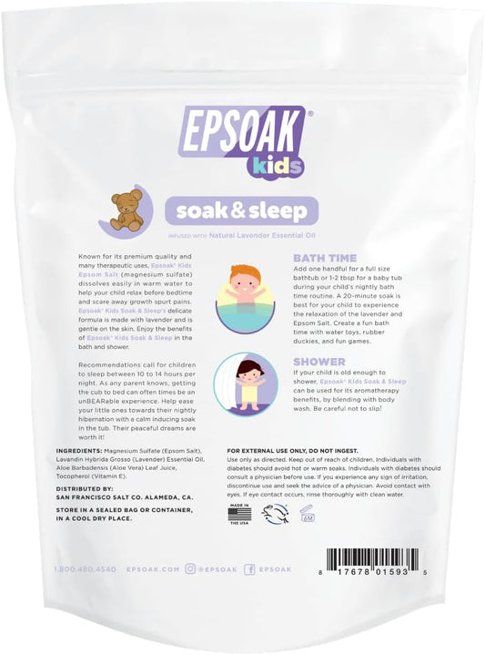 Epsoak Kids Lavender Soak & Sleep Epsom Salt - 2 Lb. Bag