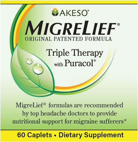 MigreLief Nutritional Support & Comfort Kit for Migraine Sufferers - M