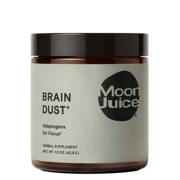 Brain Dust by Moon Juice | Brain Supplement for Memory & Focus | Lion's Mane, Ashwagandha, Rhodiola, Maca Mushroom Supplement | Add to Coffee | Vegan, Sugar Free, Caffeine Free