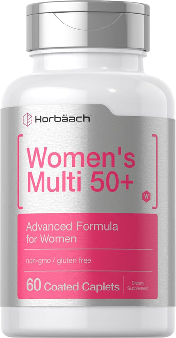 Horbäach Women'S Multivitamin 50 Plus | 60 Coated Caplets | Advanced Vitamin Formula | Non-Gmo & Gluten Free Supplement