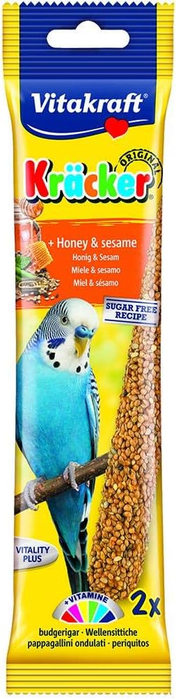 Vitakraft Budgie Kracker Bird Food Honey-Sesame, Pack of 7 :Pet Supplies