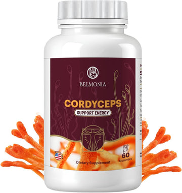 Cordyceps Mushroom Gummies — 5400Mg Per Serving*, Cherry, Grape, Apple & Orange Flavors, 60 Count, Vegan Mushroom Supplement For Energy, Focus & Brain Health, Made In Usa