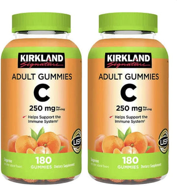 Kirkland Signature Vitamin C 250 Mg, 180 Adult Gummies Pack Of 2
