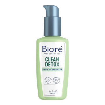 Bioré Sensitive Skin Face Moisturizer, Hydrating Moisturizer, Fragrance Free Moisturizer, Clean Detox Daily Face Moisturizer 3.4 Oz