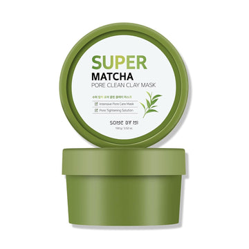 Some By Mi Super Matcha Pore Clean Clay Mask - 3.52Oz, 100G - Made From Match Water For Sensitive Skin - Skin Moisturizing Effect With Sebum And Pore Care - Korean Skin Care