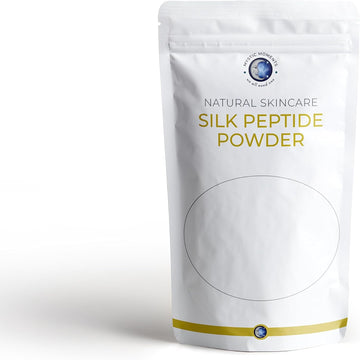 Mystic Moments | Silk Peptide Powder | 100% Natural Silk Protein | Moisture-Balancing Cosmetic Ingredient | For Skin & Hair Care | Bonds With Oils, Colours & Actives | Stable Across Ph Ranges | 25G