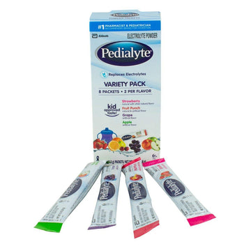 Pedialyte Electrolyte Powder Packs Are A Convenient & Portable Way To Quickly Replenish Lost Fluids & Electrolytes To Help Prevent Dehydration, Just Add Water, 8 Powder Packs, Variety Pack : Baby