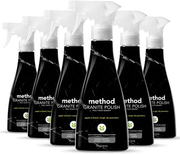 Method Granite Polish, Apple Orchard, Polishes And Shines Granite, Marble And Sealed Stone Surfaces, 14 Oz Spray Bottles (Pack Of 6)